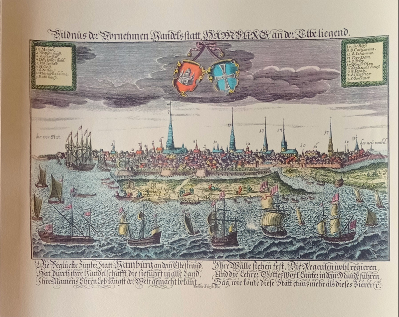 Hamburg látképe 17. sz