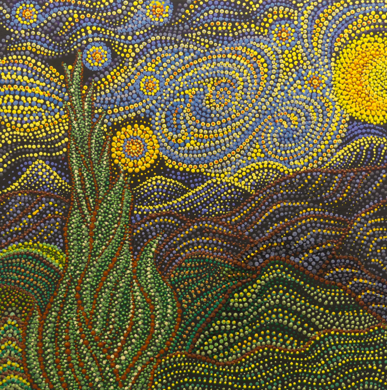 Aboriginal art Van Gogh parafrázis